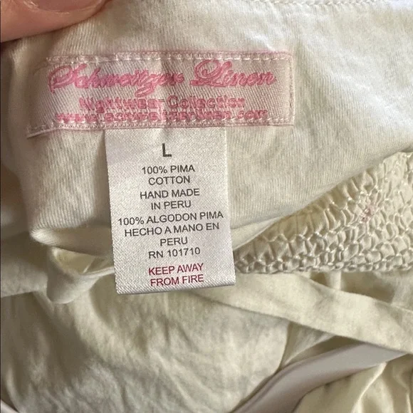 Schweitzer Linen Nightwear Collection White Vintage Style Nightgown Bridgerton L - Picture 2 of 6